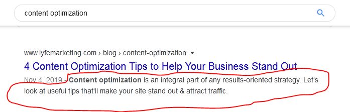 Optimize Meta Description