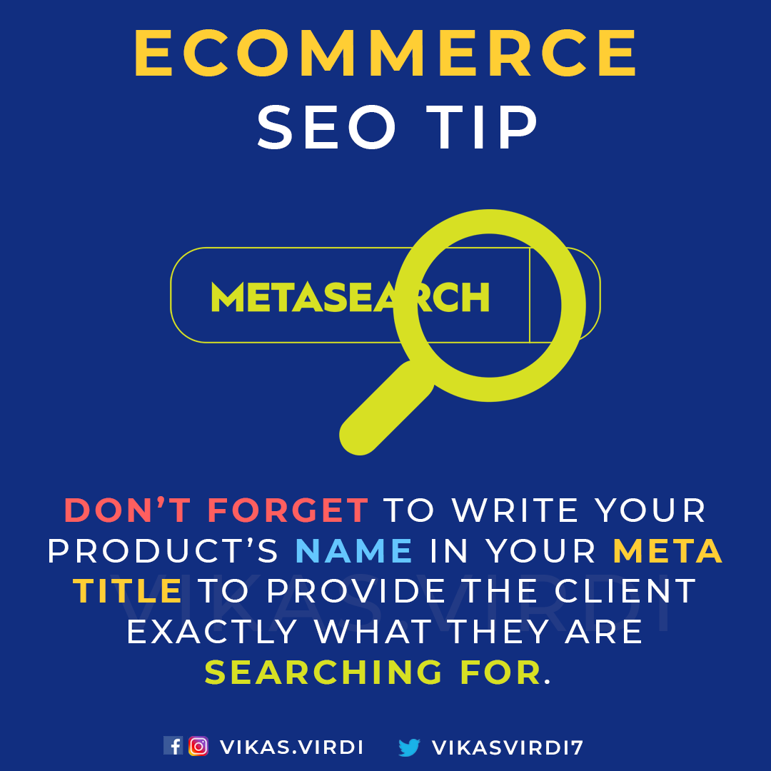 eCommerce SEO Tips -meta search