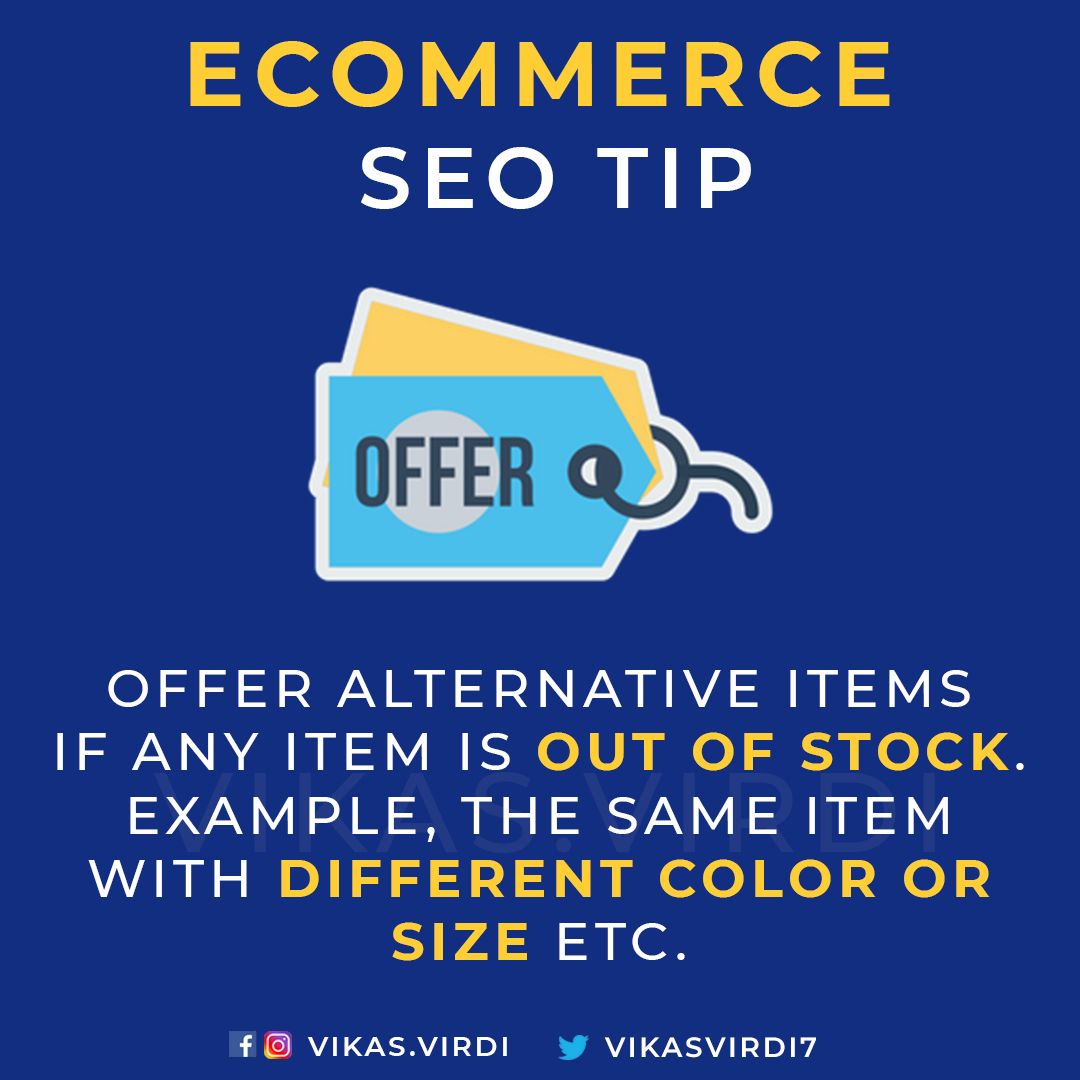 eCommerce SEO Tips - Offer 