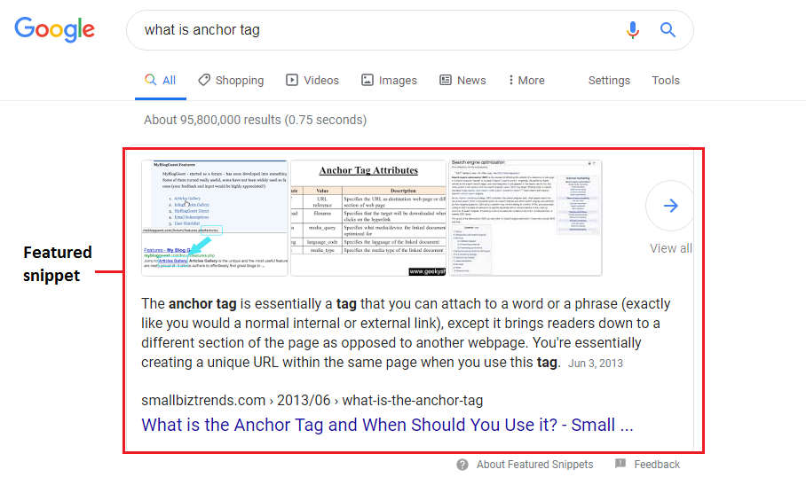  Featured Snippets