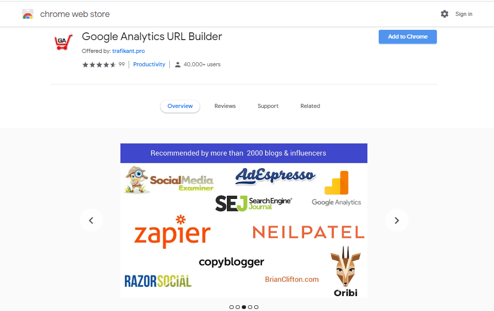Google analytics URL builder