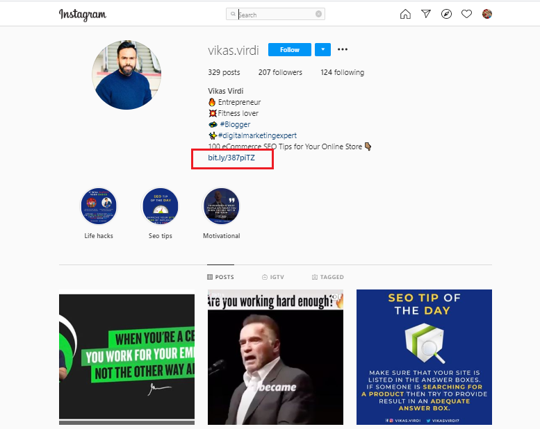 instagram profile : how to promote your business for free