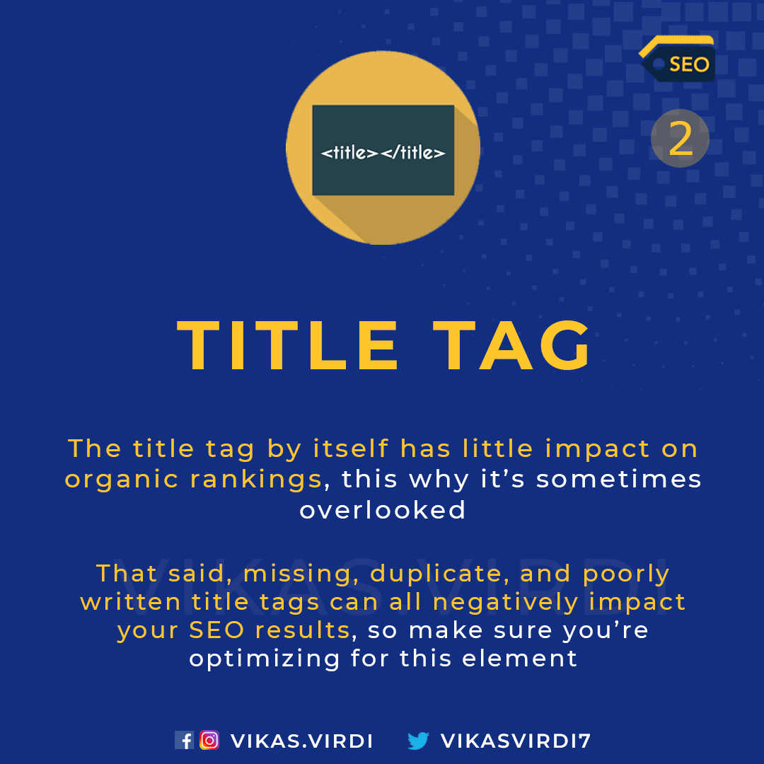 title tag - On-Page SEO Factors